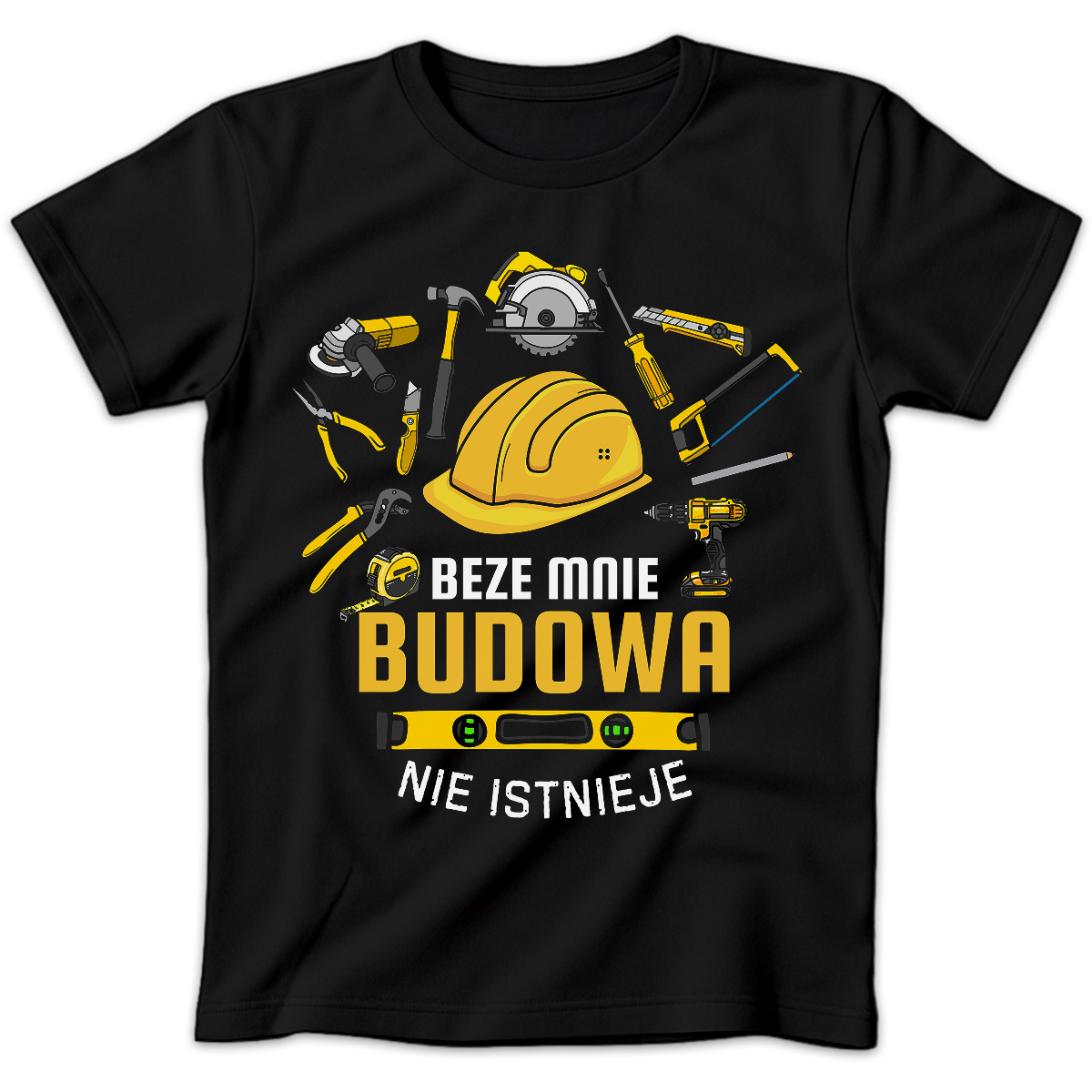 Koszulka damska Beze mnie budowa nie istnieje czarna