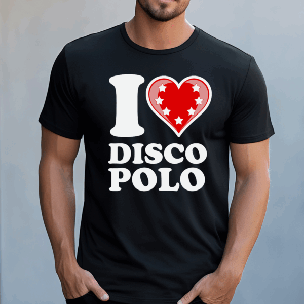 Koszulka męska I love disco polo czarna - obrazek 2