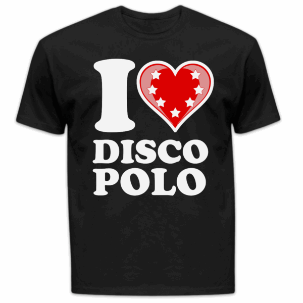 Koszulka męska I love disco polo czarna
