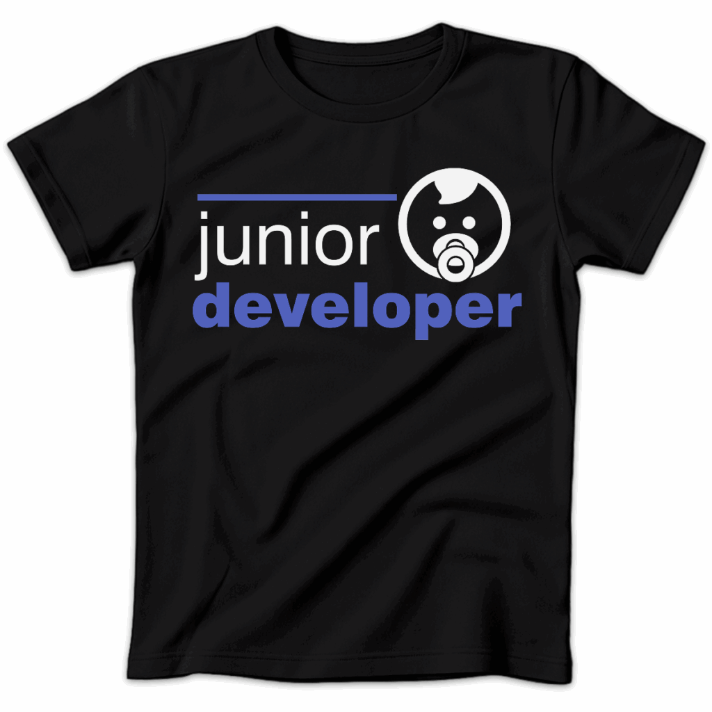 Koszulka damska Junior developer czarna
