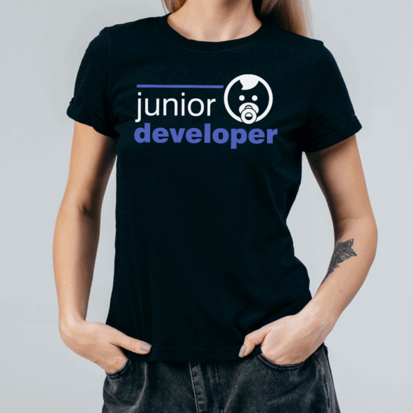 Koszulka damska Fullstack ninja czarna - obrazek 2