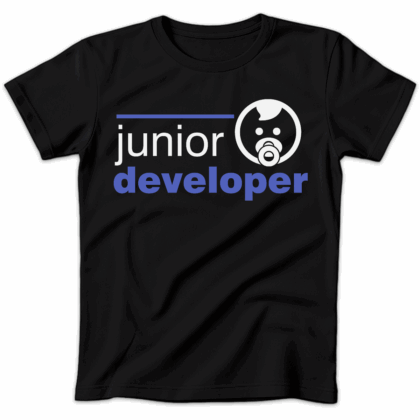 Koszulka damska Junior developer czarna