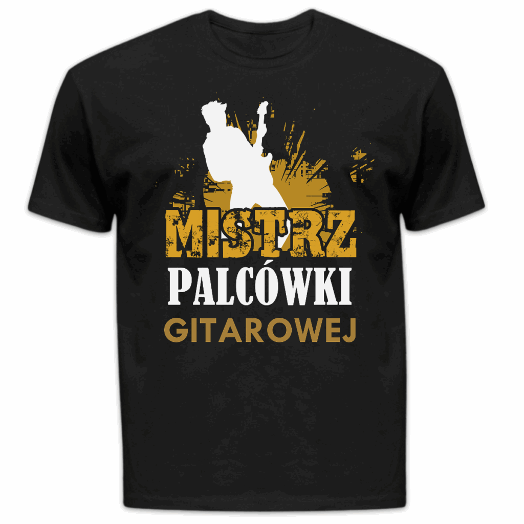 Koszulka męska Mistrz palcówki gitarowej czarna