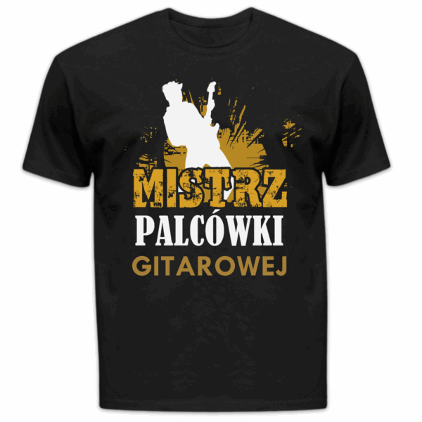 Koszulka męska Mistrz palcówki gitarowej czarna