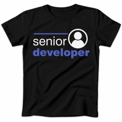 Koszulka damska Senior developer czarna