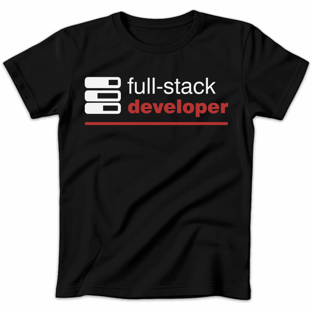 Koszulka damska Fullstack developer czarna