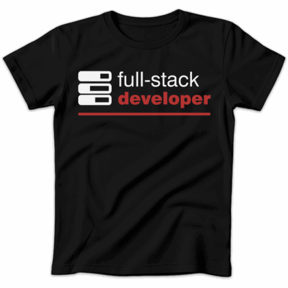 Koszulka damska Fullstack developer czarna