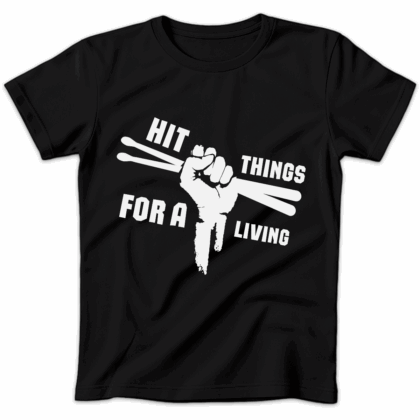 Koszulka damska Hit things for a living czarna