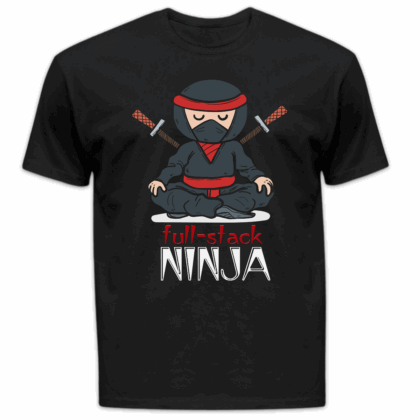 Koszulka męska Fullstack ninja czarna