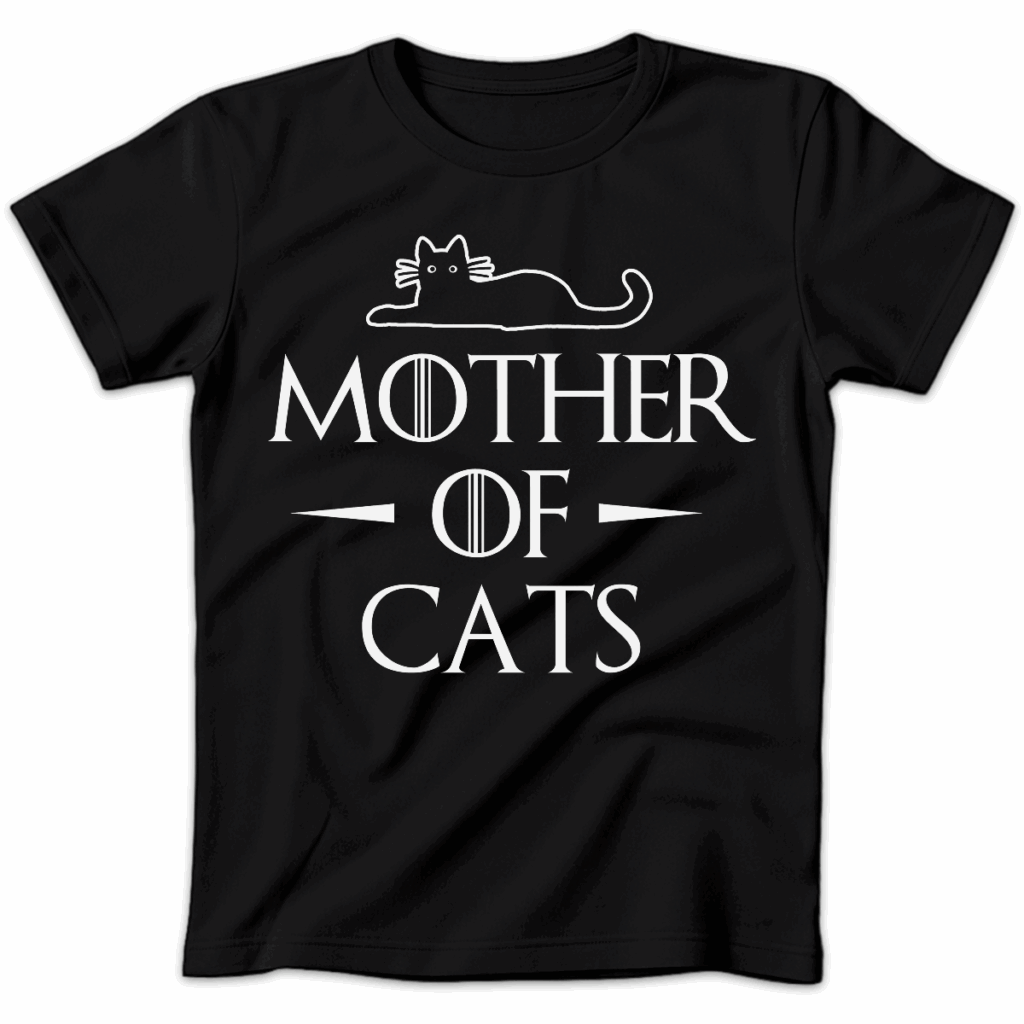 Koszulka damska Mother of cats czarna