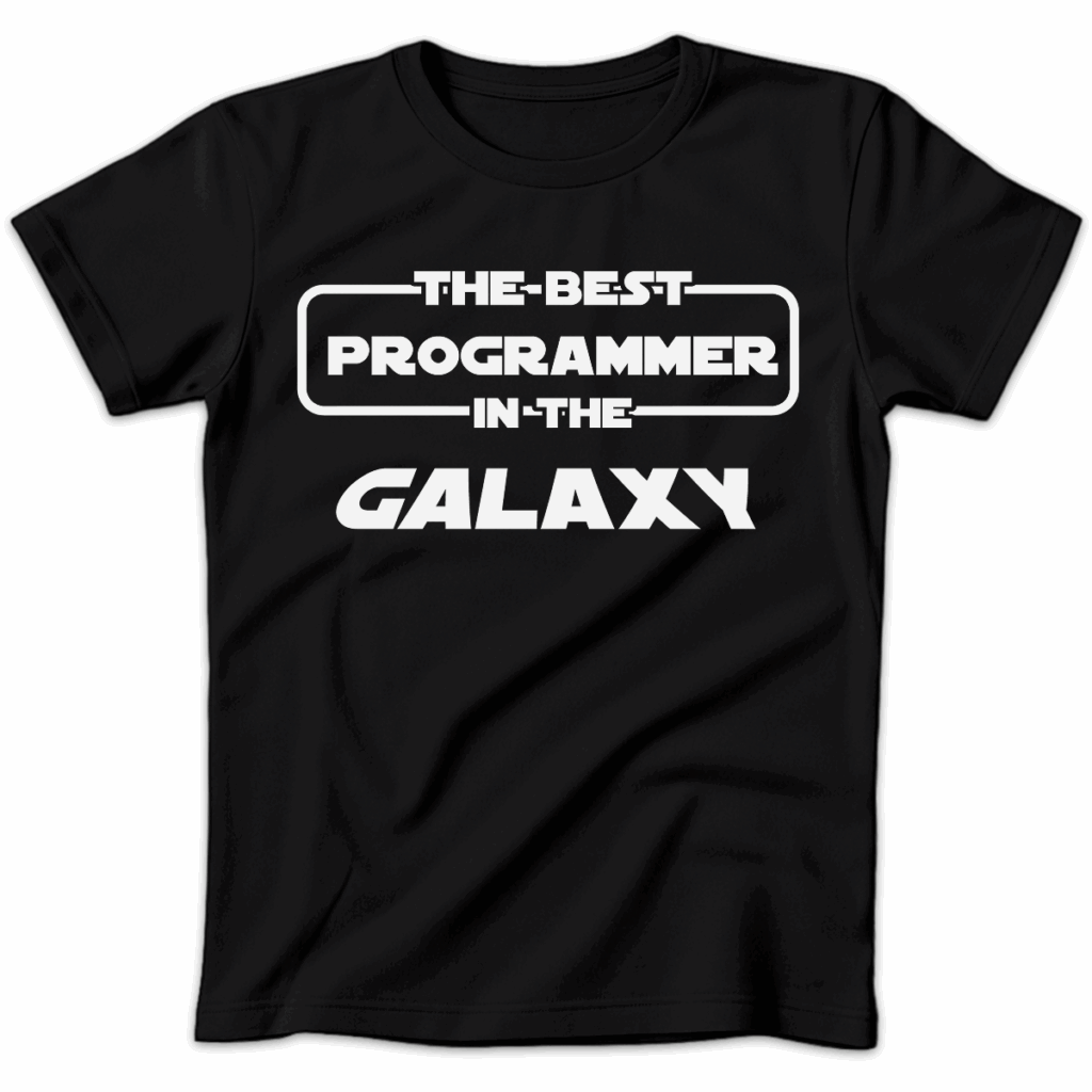 Koszulka damska The best programmer in the galaxy czarna