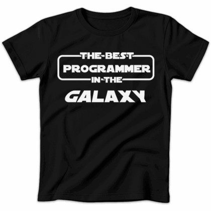 Koszulka damska The best programmer in the galaxy czarna
