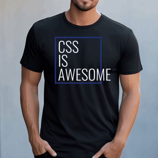 Koszulka męska Css is awesome czarna - obrazek 2