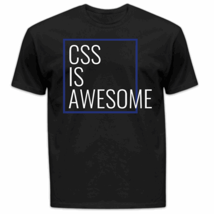 Koszulka męska Css is awesome czarna
