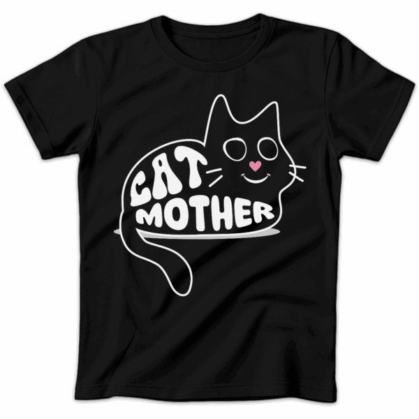 Koszulka damska Cat mother czarna