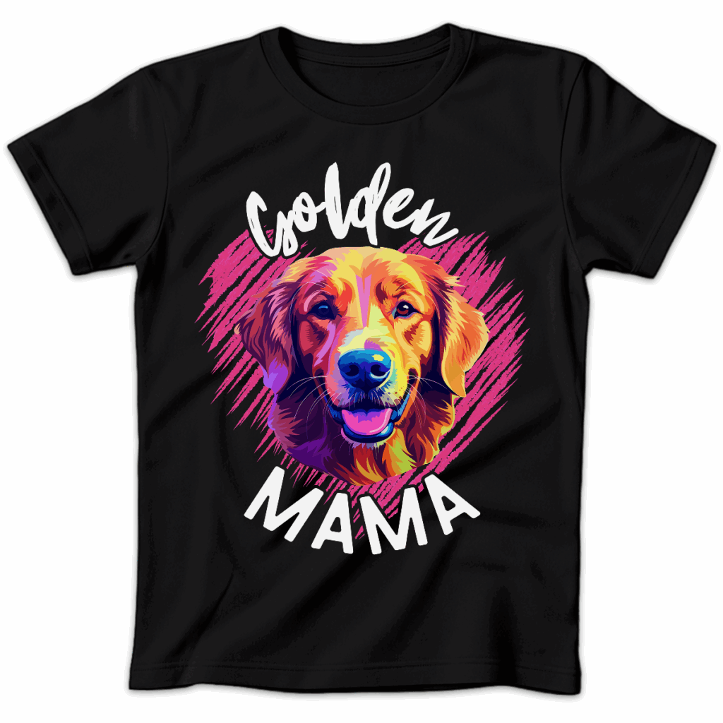 Koszulka damska Golden mama czarna