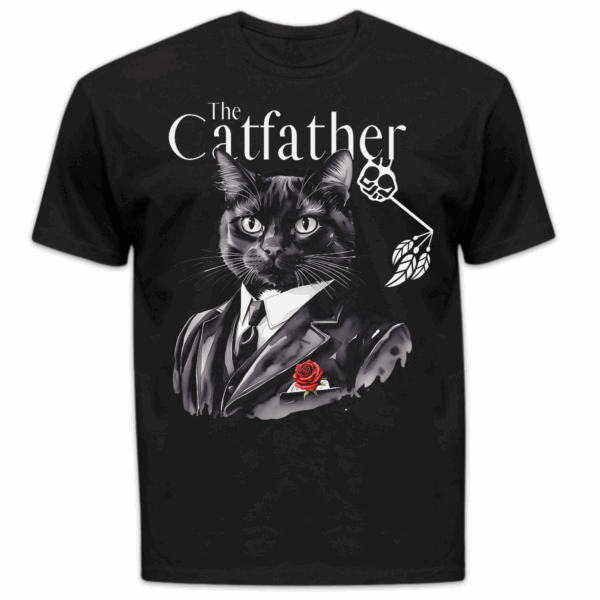 Koszulka męska The Catfather czarna