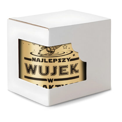 Pudełko ozdobne na kubek z okienkiem