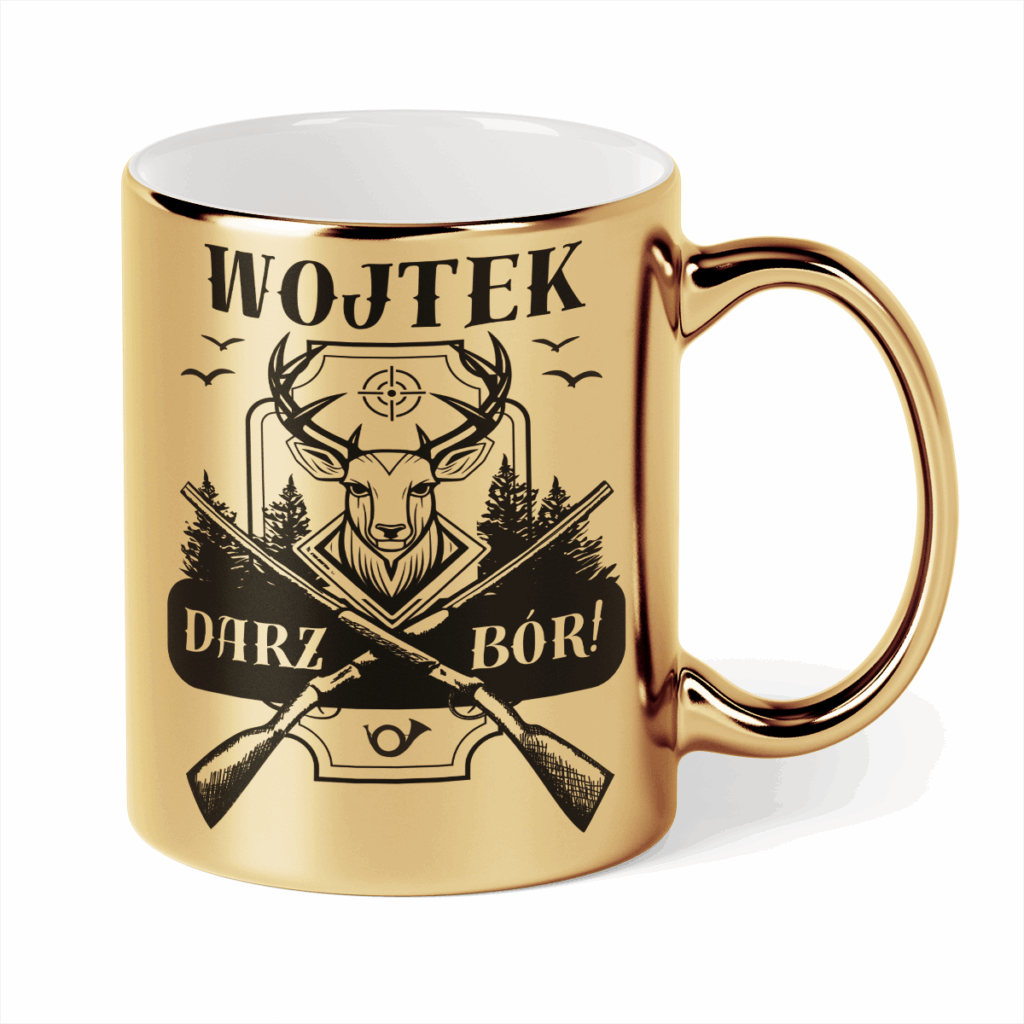 Kubek Złoty Myśliwego darzbór + imię
