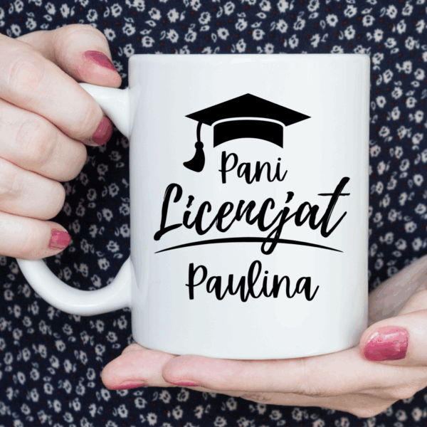 Kubek Pani licencjat + imię - obrazek 3