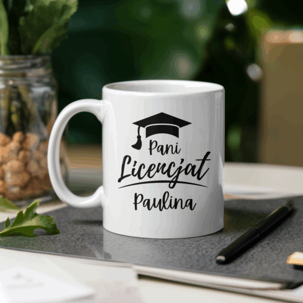 Kubek Pani licencjat + imię - obrazek 4