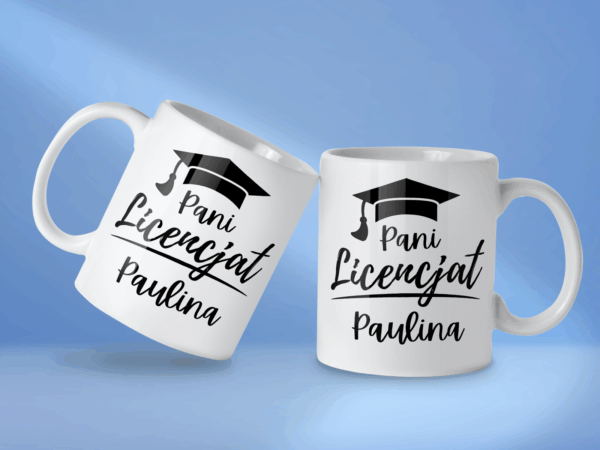 Kubek Pani licencjat + imię - obrazek 2
