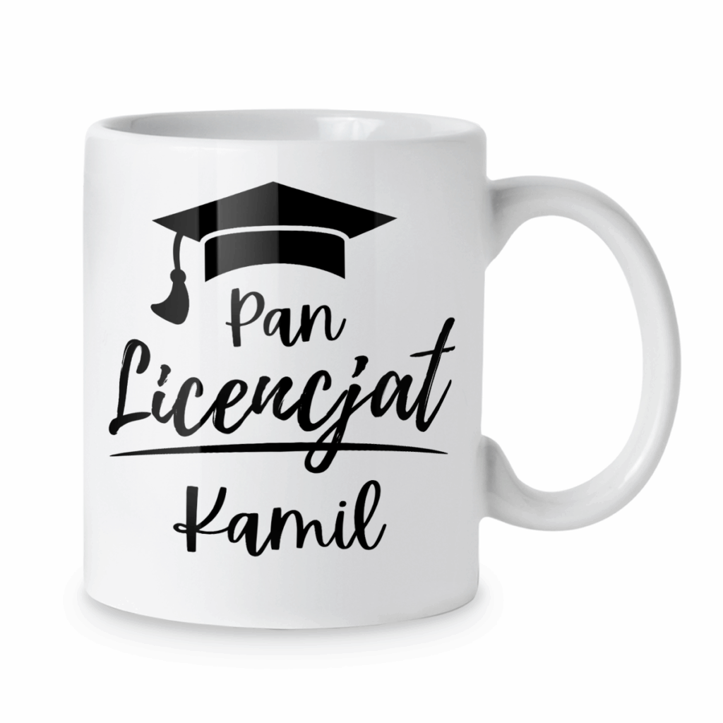 Kubek Pan licencjat + imię