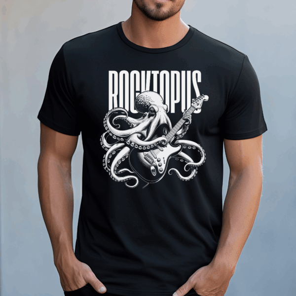 Koszulka męska Rocktopus czarna - obrazek 2