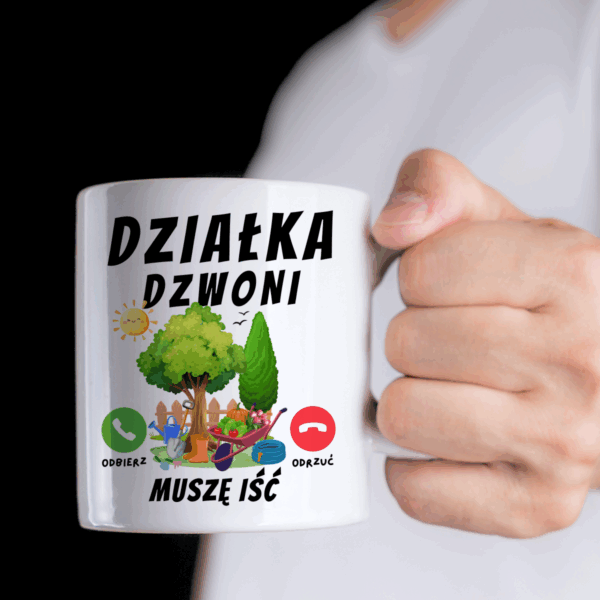 Kubek Działka dzwoni muszę iść - obrazek 6
