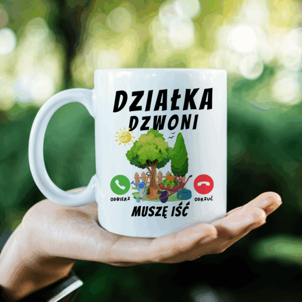 Kubek Działka dzwoni muszę iść - obrazek 3