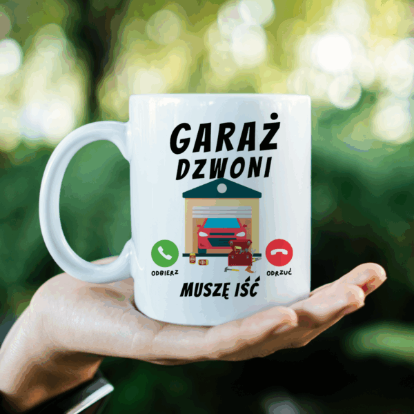 Kubek Garaż dzwoni muszę iść - obrazek 3