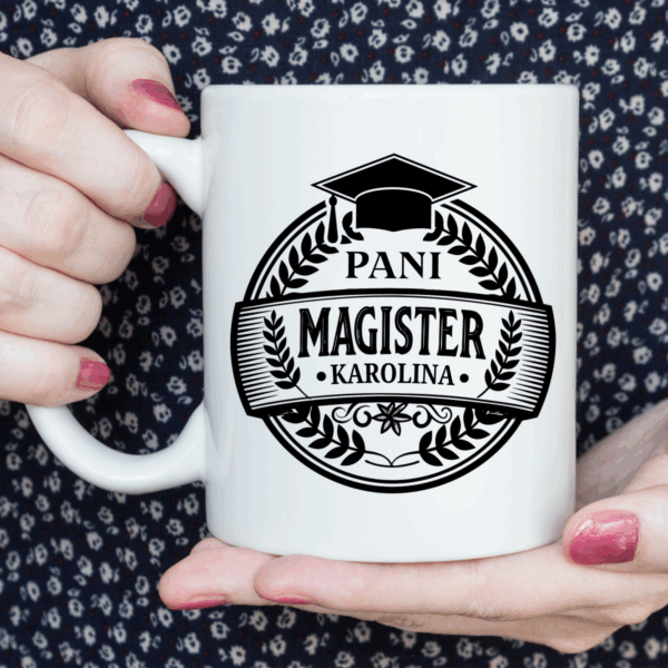 Kubek Pani magister + imię - obrazek 3