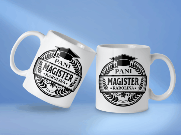 Kubek Pani magister + imię - obrazek 2