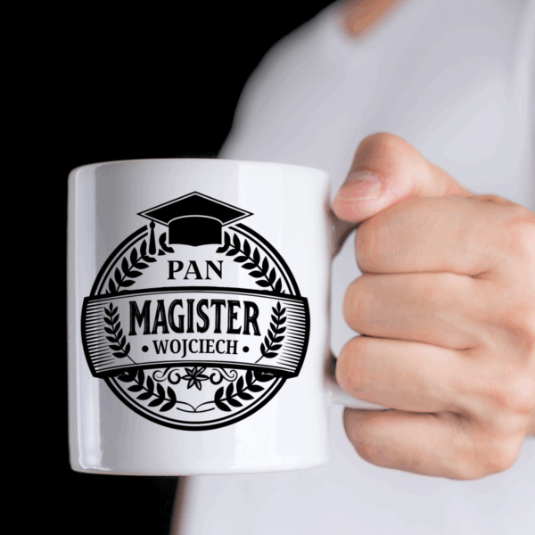 Kubek Pan magister + imię - obrazek 3