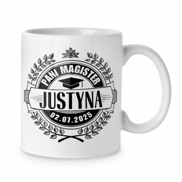 Kubek Pani magister + imię + data
