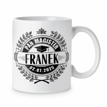 Kubek Pan magister + imię + data