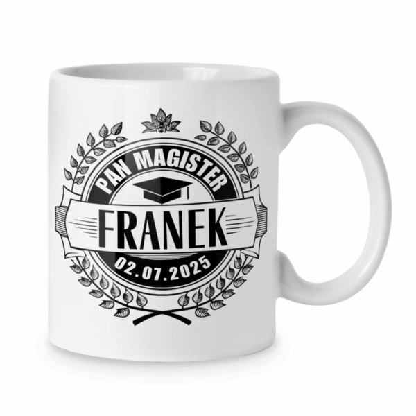 Kubek Pan magister + imię + data