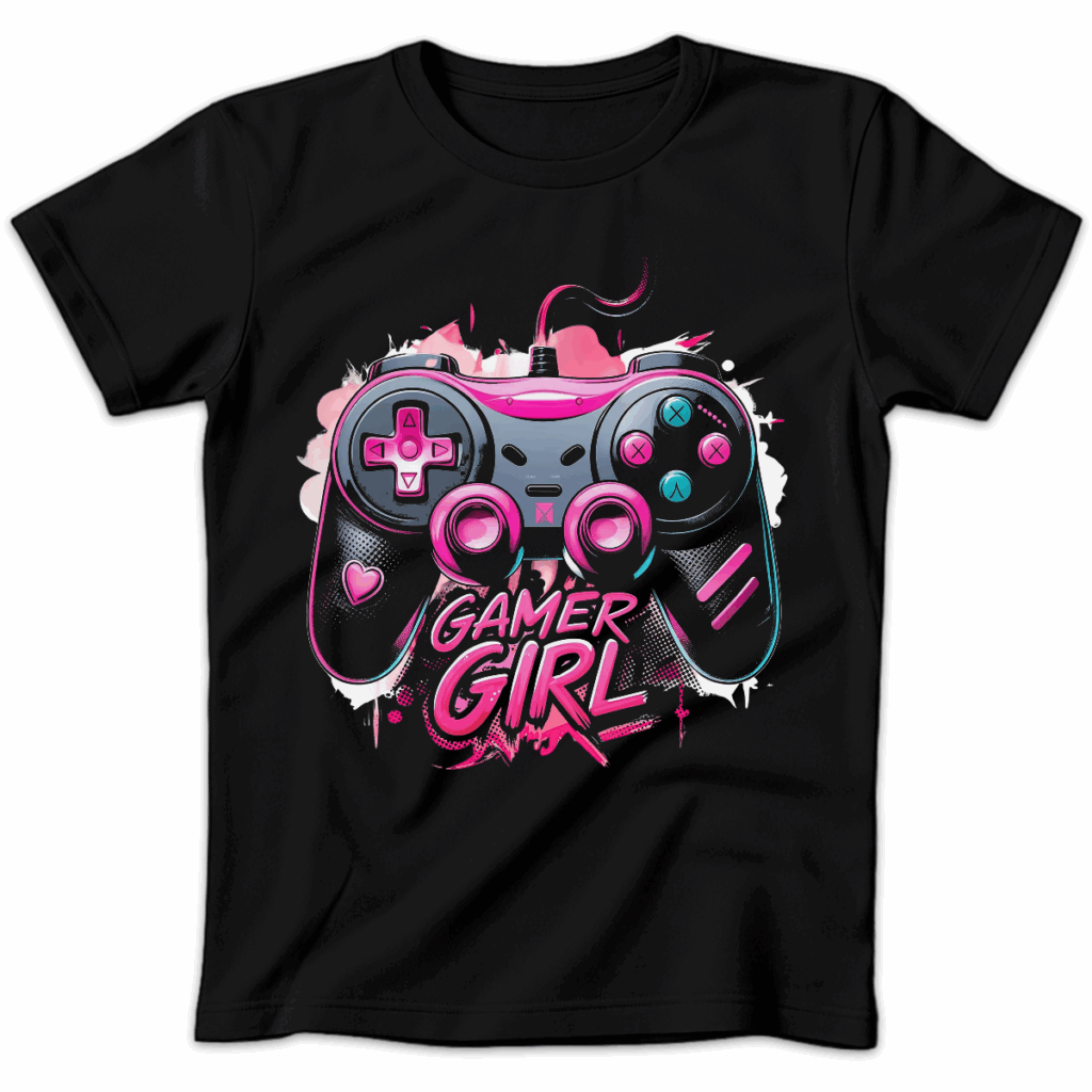 Koszulka damska Gamer girl czarna