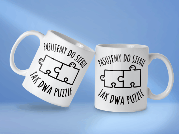 Kubek Pasujemy do siebie jak dwa puzzle - obrazek 2