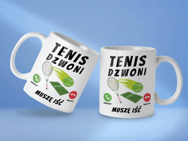 Kubek Tenis dzwoni muszę iść - obrazek 2