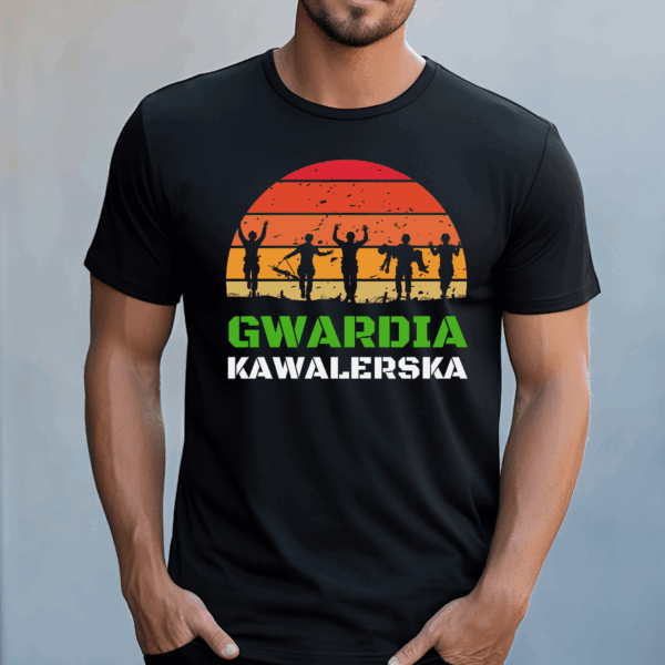 Koszulka męska Gwardia kawalerska czarna - obrazek 2