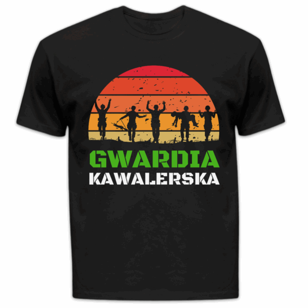 Koszulka męska Gwardia kawalerska czarna