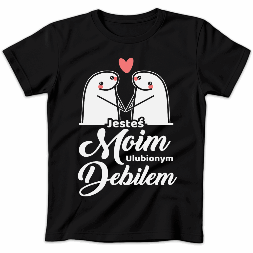 Koszulka damska Jesteś moim ulubionym debilem czarna
