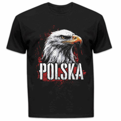 Koszulka męska Polska czarna