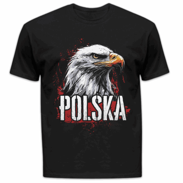 Koszulka męska Polska czarna