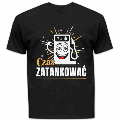 Koszulka męska Czas zatankować czarna
