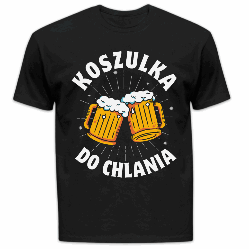 Koszulka męska Koszulka do chlania czarna