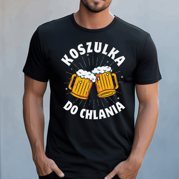 Koszulka męska Koszulka do chlania czarna - obrazek 2