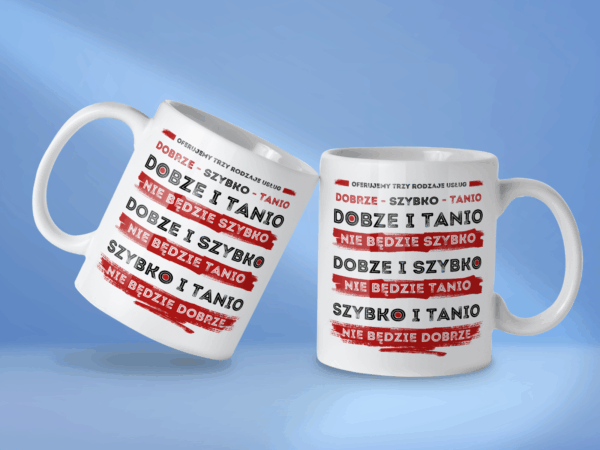 Kubek Oferujemy trzy rodzaje usług - obrazek 2