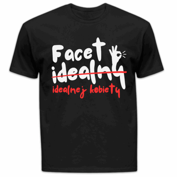 Koszulka męska Facet idealnej kobiety czarna